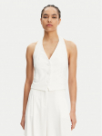 Patrizia Pepe Vest 2C1618 A411 Valge kuld Regular Fit