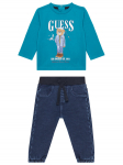 Guess Komplekti kuulub s&auml;rkpluus ja p&uuml;ksid I5BG13 I3Z14 Sinine Regular Fit