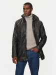 Serge Pariente Nahkjope Parka Orio Must Regular Fit