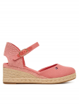 Tommy Hilfiger Espadrillid Mid Wedge Espad Closed Toe FW0FW09233 Koralliv&auml;rviline
