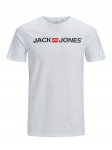 Jack & Jones T-s&auml;rk Corp Logo 12137126 Valge Slim Fit