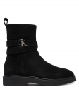 Calvin Klein Saapad Ankle Boot W/ Metal Logo Sue HW0HW02664 Must 41