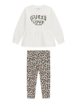 Guess Komplekti kuulub pluus ja retuusid K6BG02 K5910 Kreemjas Regular Fit