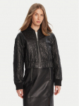 HUGO Nahkjope Lesana 50542331 Must Relaxed Fit