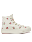 Converse Tennised Chuck Taylor All Star Lift Platform Rose Cross Stitch A13659C Valge