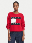 Tommy Jeans Kampsun Flag DW0DW23450 Punane Regular Fit