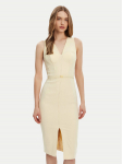 Elisabetta Franchi Kokteilikleit AB-706-51E2-DC7 Kollane Slim Fit