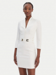 Elisabetta Franchi Kokteilikleit AB-869-61E2-V520 Valge Regular Fit 44