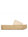 Calvin Klein Espadrillid Flatf Espa Mule Lth Mg HW0HW03027 Beež