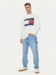 Tommy Jeans Pluus Big Flag DM0DM19222 Valge Relaxed Fit