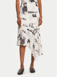 Desigual Midiseelik Breaking News 25WWFK07 Valge Regular Fit