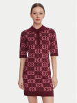 PINKO Kootud kleit Nothing 106039 A2YD Bordoopunane Regular Fit