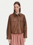 Weekend Max Mara Nahkjope Piovra 2625446021 Pruun Regular Fit