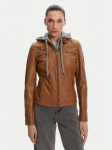 Serge Pariente Nahkjope 77040 Pruun Regular Fit