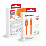 USB-C kaabel USB-C Forcell F-Energy QC4.0 PD 5A 100W Cafule, ltakas 1,2 m, CCFN23, oran