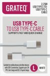 GRATEQ 85058QC USB kabel USB 2.0 2,25 m USB C Valge
