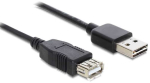 Delock EASY-USB 2.0-A - USB 2.0-A 3m Musta