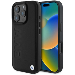 BMW BMHMP16LSLLBK iPhone 16 Pro 6.3" tarna/must kvakaaneline nahast Hot Stamp MagSafe