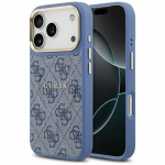 GUESS Etui 4G PU Classic Logo MagSafe iPhone'i 17 Pro jaoks sinine