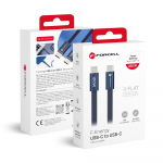 USB-C kaabel USB-C Forcell F-Energy QC4.0 PD 5A 100W Cafule lennukimoodulis, 1,2 m, CCFN23, tumesinise