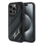 Karl Lagerfeld KLHCP13LPQDSMGK iPhone 13 Pro / 13 6.1" tarny/must kvakaaneline diagonaalne tikitud kirjaga korpus