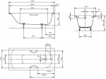 Kaldewei Saniform Plus 363-1 1700x700 mm Valge