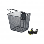 Front basket BASIL Bilbao KF for handlebars, with handle, black