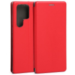 Beline Raamatu magnetiline mbris Samsung S23 Ultra S918 punane/punane