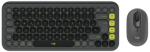 LOGITECH Klaviatuur + Pele POP ICON COMBO Graafits Green US