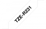BROTHER TZe-R231 P-hend tekstiilid Schriftband must valge 12mm x 4m