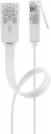 Goobay Patchkabel RJ45 Stecker RJ45 Stecker CAT.6 U/UTP (wei, 7 Meter, Flachkabel)