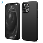 Riff Thin AND amp; Soft silicone case with soft fiber inside for Apple iPhone 14 Black