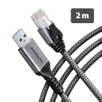 AXAGON ADE-AM20 USB-A Gigabit Ethernet adapter integreeritud CAT6 RJ-45 vievljundiga (2 m)