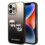 Karl Lagerfeld KLHCP14XTGKCK iPhone 14 Pro Max 6,7" kvakott tarny/must gradient Ikonik Karl AND Choupette