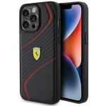 FERRARI FEHCP15XPTWK iPhone 15 Pro Max 6.7" must tarna/must karembris Twist Metal Logo