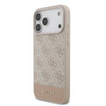 GUESS PU 4G Stripe Case iPhone'i 17 Pro Max jaoks / Roosa