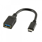 Logilink USB-C USB-A 0,15 m USB-kaabel USB 3.2 Gen 2 (3.1 Gen 2) Must