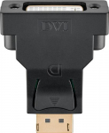 Goobay DisplayPort/DVI-D Adapter 1.1, kuldplaatitud, Must