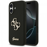 GUESS iPhone'i 17 mbris GUHCP17SSC4GSMK (silikoonist, suure 4G kirjaga) must