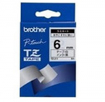 BROTHER Must-valge likendatud lamineeritud lint, 6mm silditeraib TZ