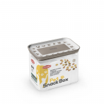 stefanplast Ristklikukujuline hermeetiline konteiner lemmikloomade silitamiseks 1,2L 10x15,5x12cm valge-helehall
