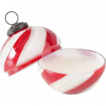 Boltze Candle red white 10x10x10cm