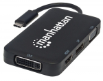 Manhattan Usb-C Dock/Hub, Ports (X4): Displayport, Dvi-I, Hdmi Or