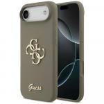 GUESS iPhone'i 17 Air kest GUHCP17MSC4GSMW (silikoonist, suure 4G kirjaga) pruun