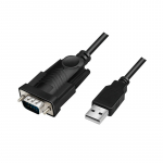 Logilink USB-adapter DB9 porti, must, 1,5 m