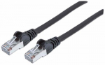Intellinet Vrgukaabel, Cat7 kaabel/Cat6A pistikud, 5m, must, vask, S/FTP, LSOH / LSZH, PVC, RJ45, kullatud kontaktid, takistuseta, varretatud, eluaegne garantii, polkott