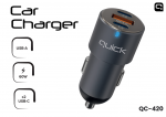 Quick QC-420 Car Charger with USB / 2x USB-C 60W
