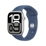 APPLE Vaata Watch Series 10 GPS + Cellular 46mm hbedast alumiiniumist korpus koos denim-stilus spordirannaga - S/M