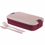 Food bowl rectangle with cutlery 1.4L Lunch AND Go purple