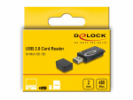 Delock Mini USB 2.0 krvutuskaart, mis sisaldab SD ja Micro SD sloti